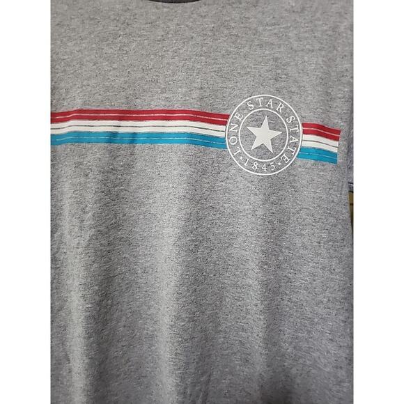 Texas Lone Star State Shirt Mens Small Gray Red White Blue Logo Star Travel - Picture 2 of 5